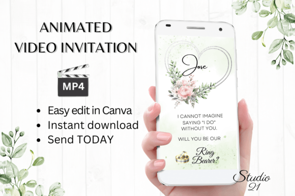 Elevate Your Proposal: The Pink Roses Ring Bearer Template