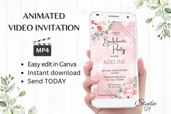 Pink Rose Bachelorette Party Evite: A Modern Twist on Wedding Stationery