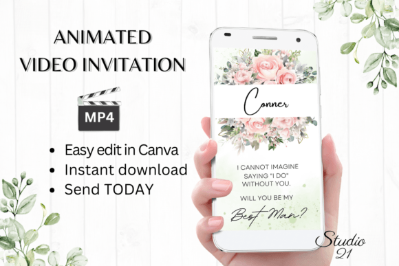 Pink Roses Best Man Proposal: A Modern Twist on Floral Elegance