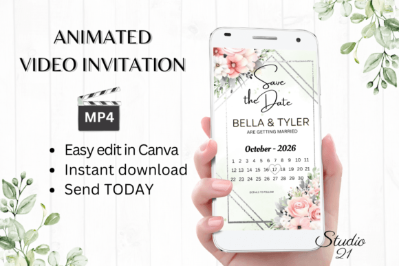 Pink Roses Save the Date: A Floral Digital Invite Guide