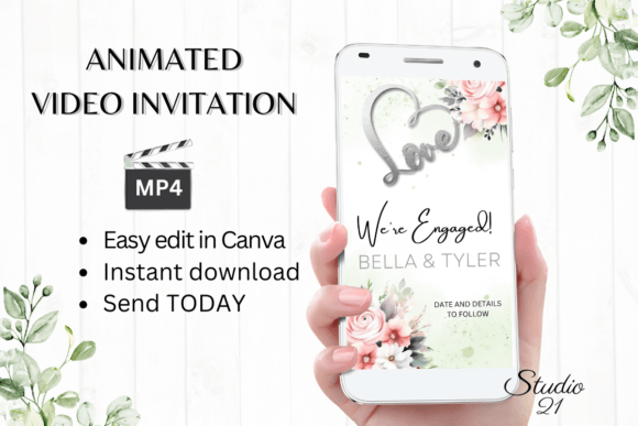 Share Your Joy Instantly: The Pink Engagement Announcement W1270B
