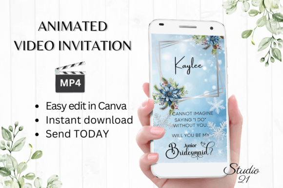 Winter Junior Bridesmaid W3252JM: A Delicate Script for Elegant Projects