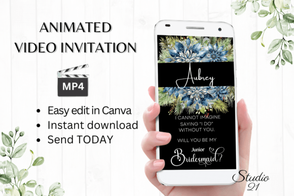 Winter Junior Bridesmaid W3257JM: A Font for Festive Branding