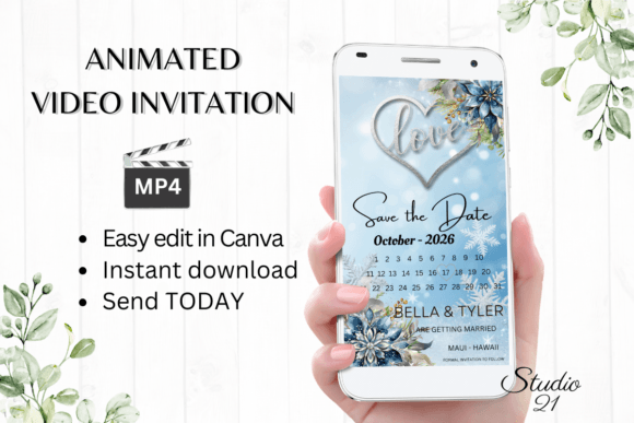Winter Save the Date W2250B: Your Fast Track to Festive Invitations