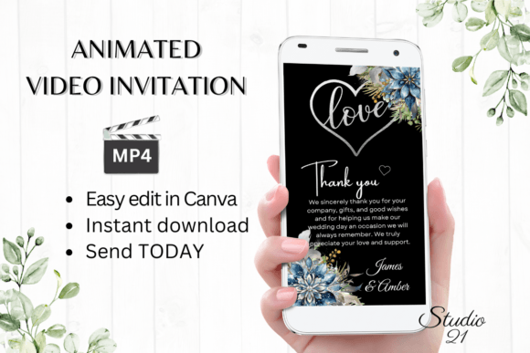 Winter Wedding Thank You W9251TU: Elegant Script for Wedding Stationery
